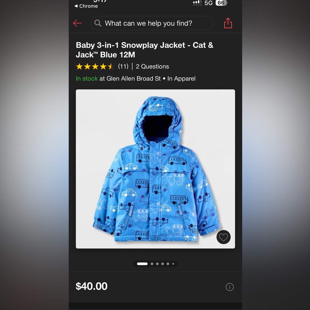 Baby 3-in-1 Snowplay Jacket - Cat & Jack™ Blue 12M